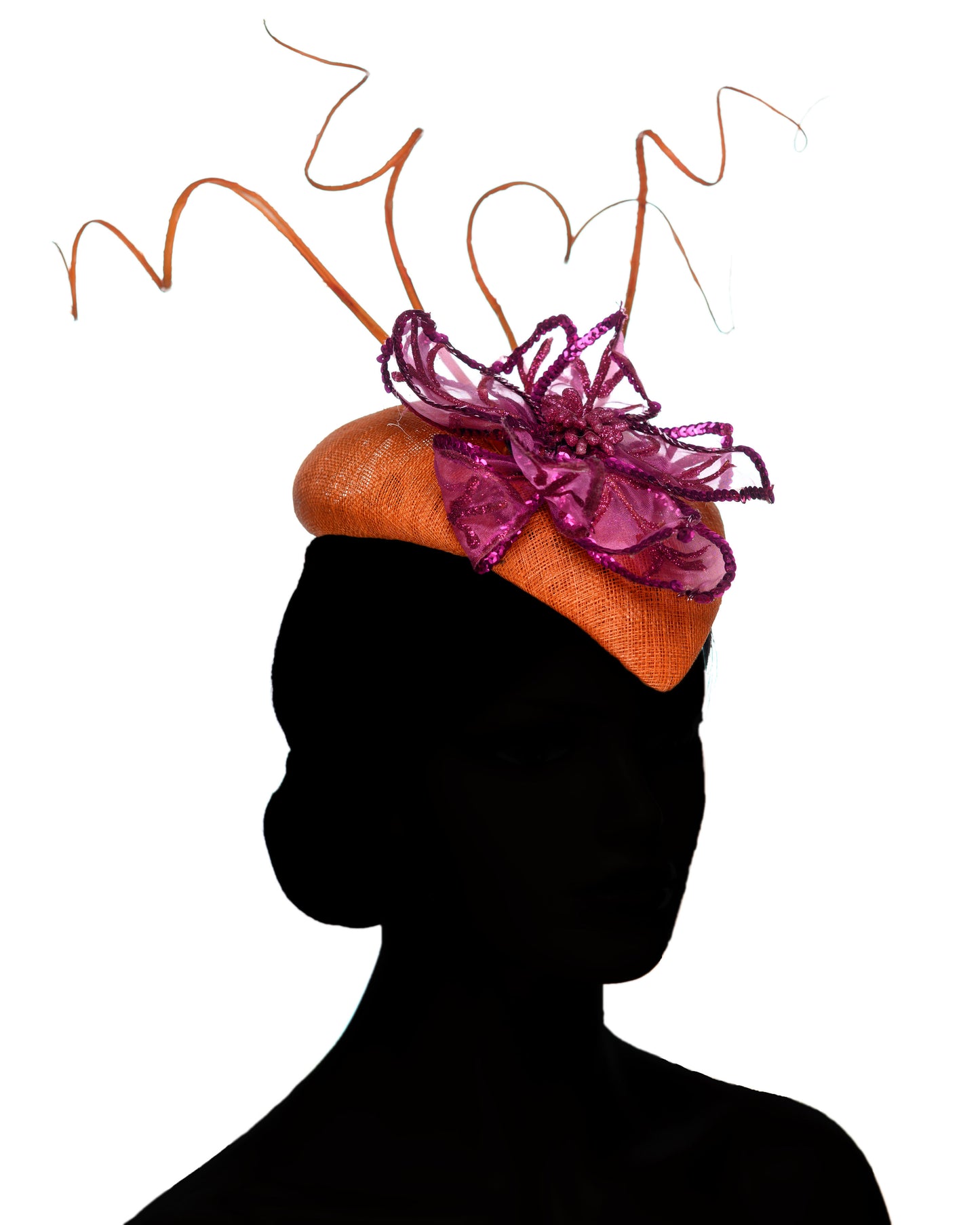 Rust Veil fascinator