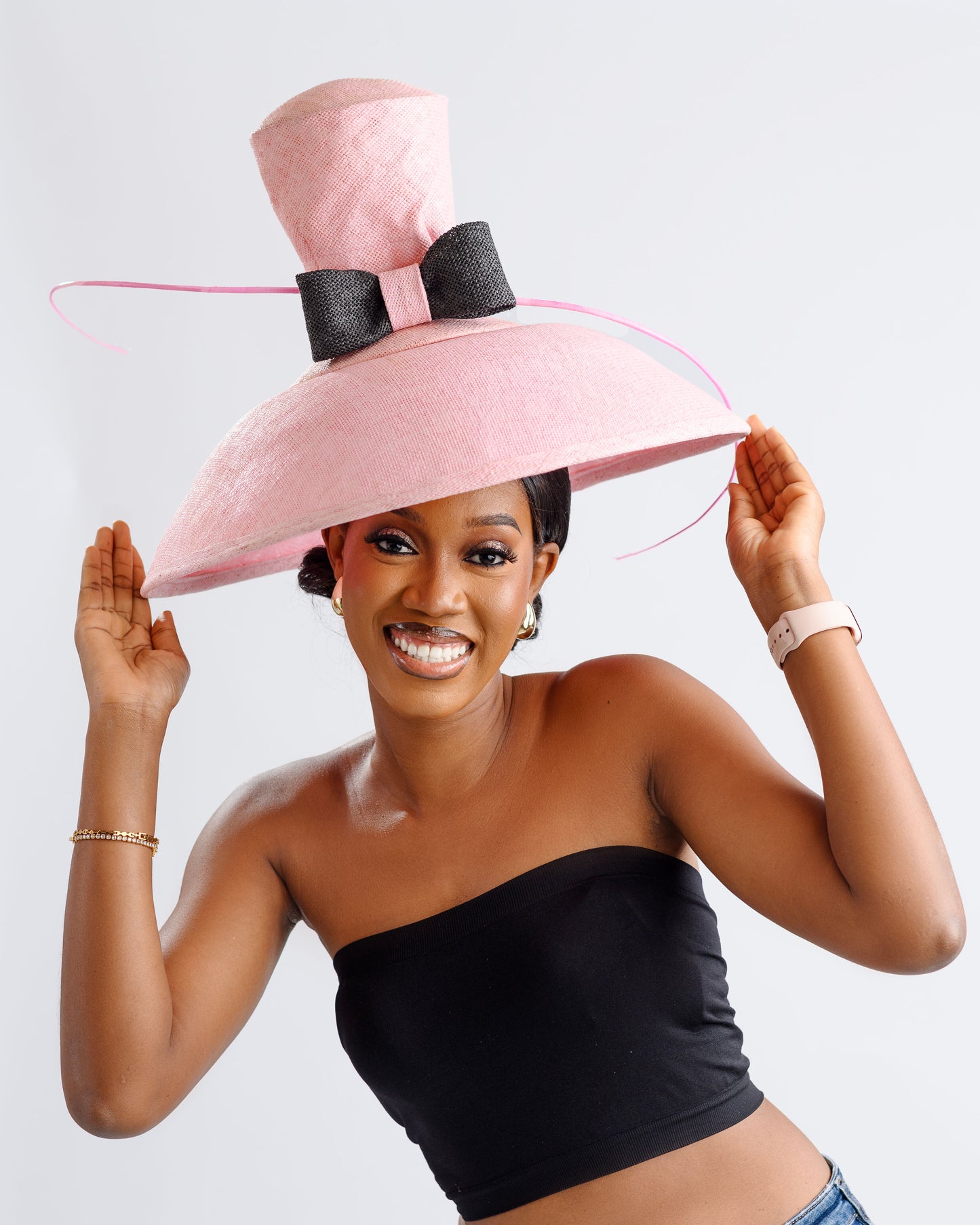 Coral Blush fascinator