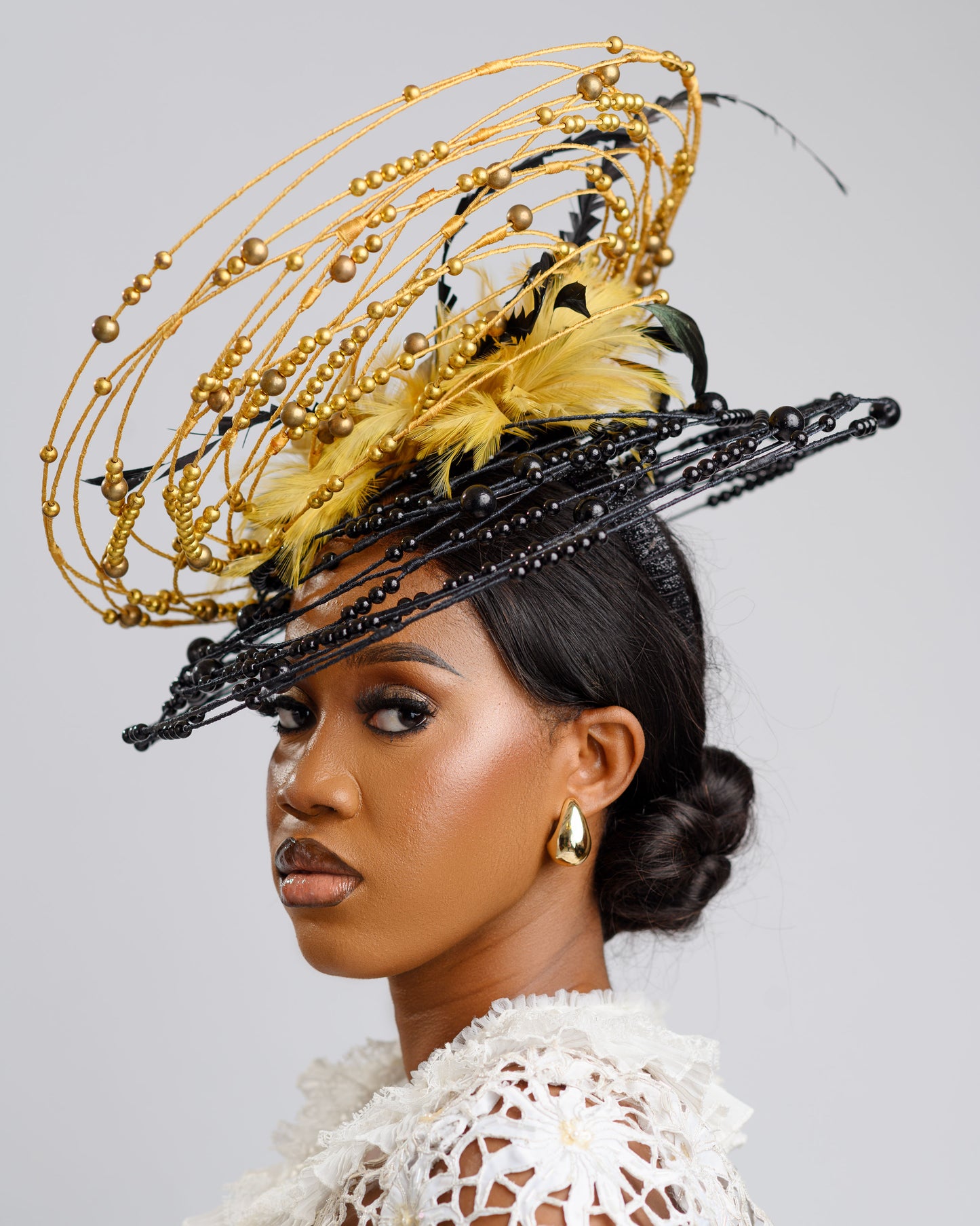 The Nneka - Midnight plum Fascinator