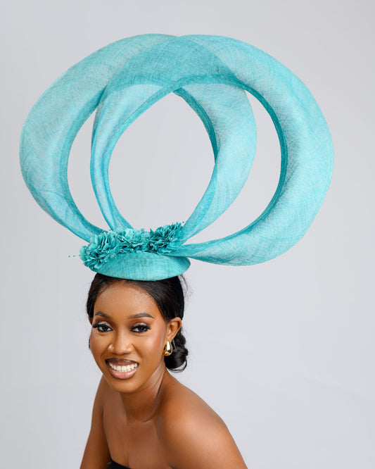 Turquoise Spark fascinator
