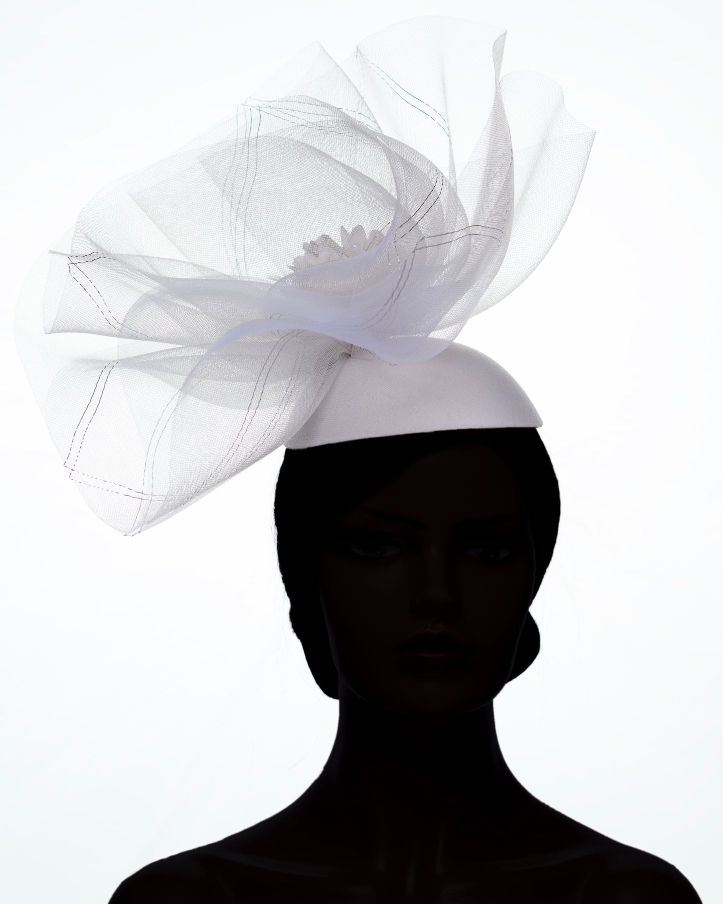 Silver luxe fascinator