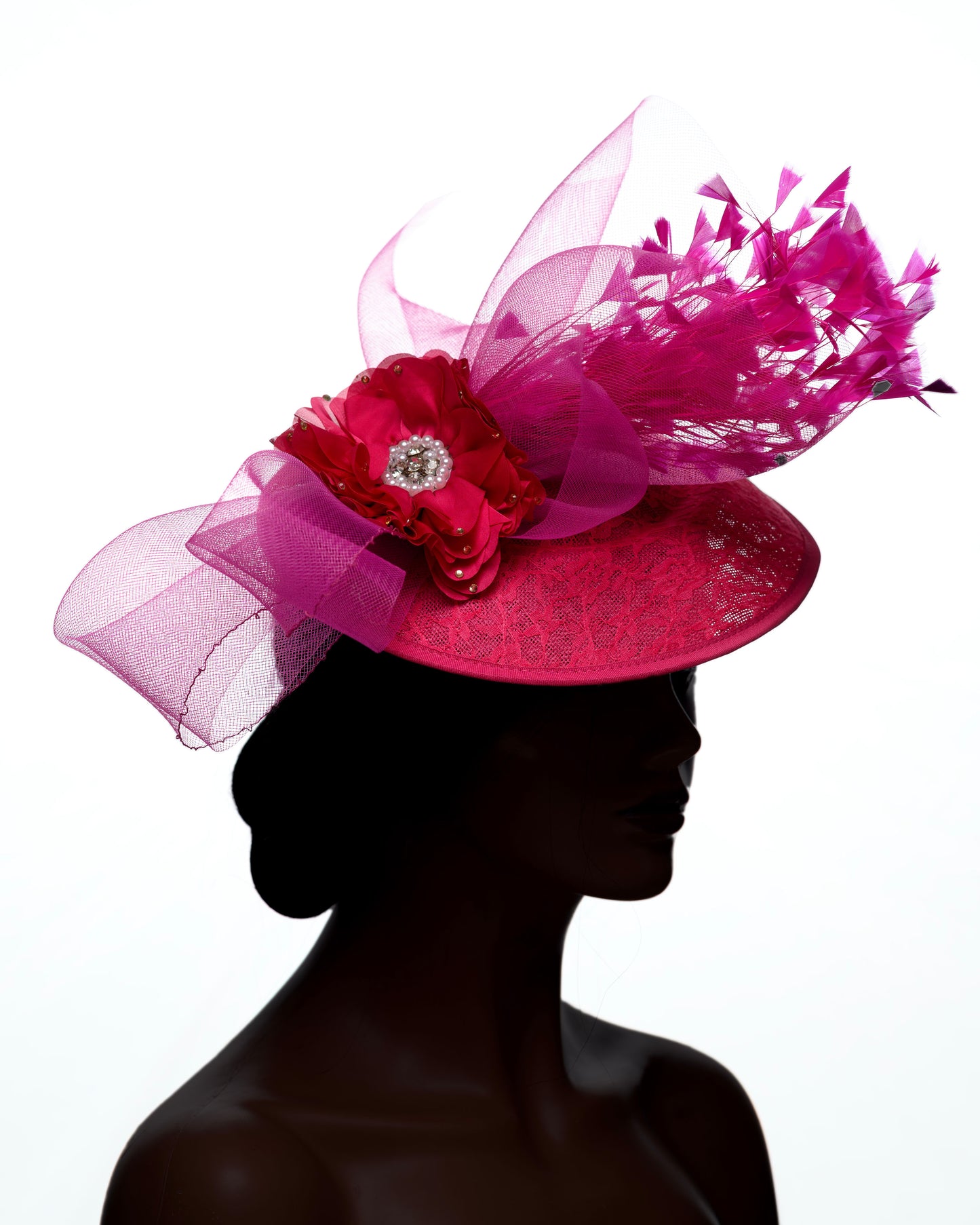 Scarlet Flame fascinator