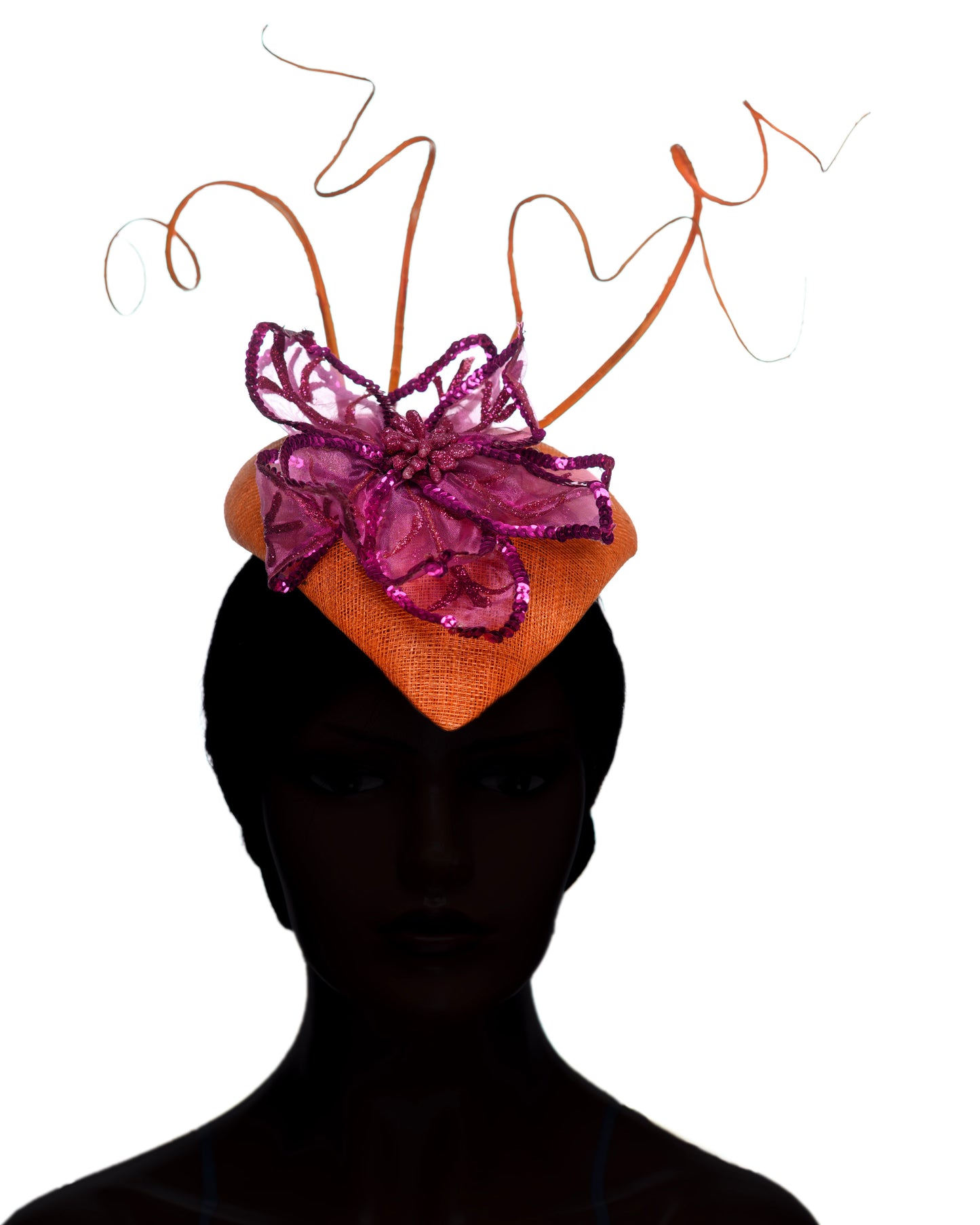 Rust Veil fascinator