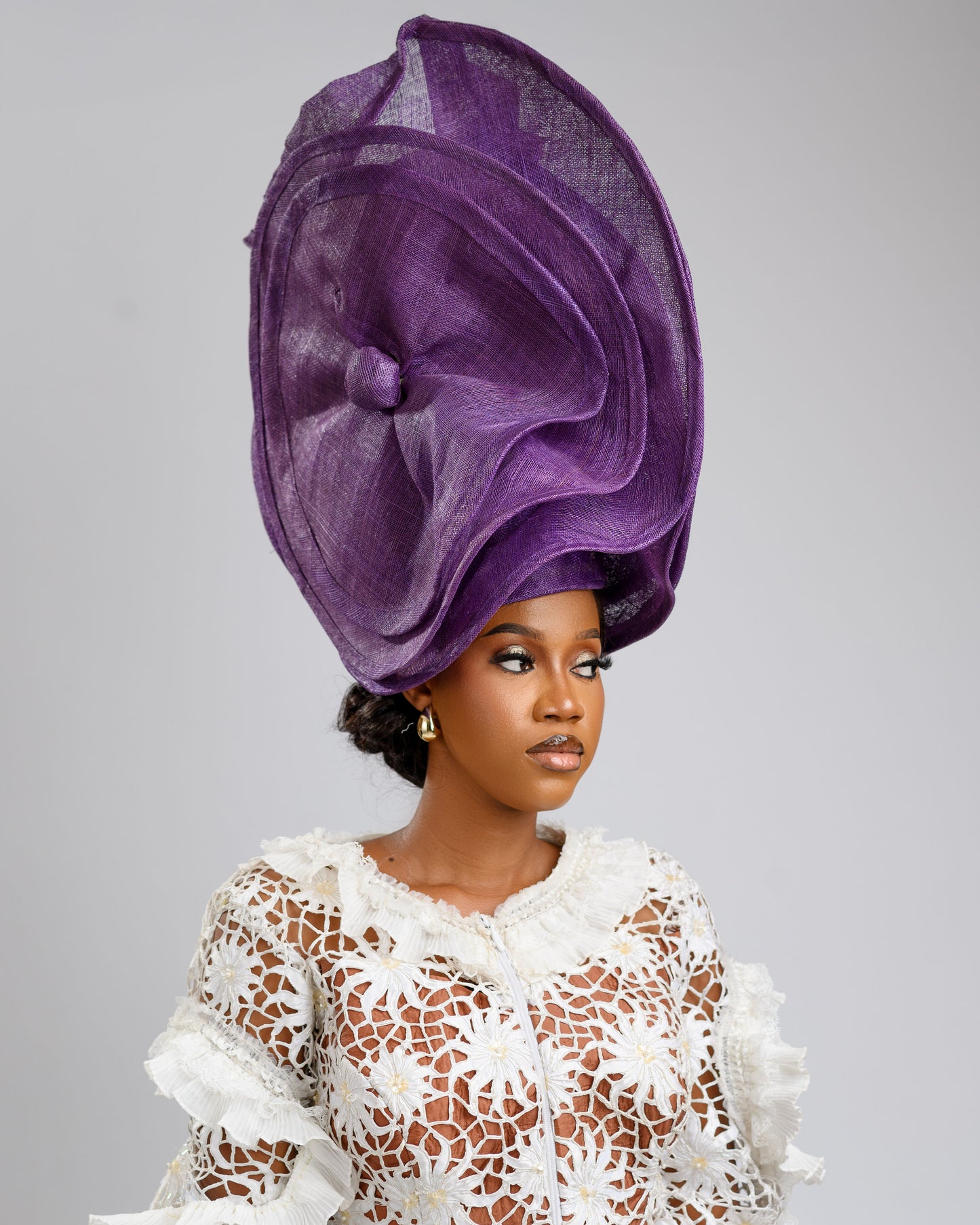 Purple dream fascinator