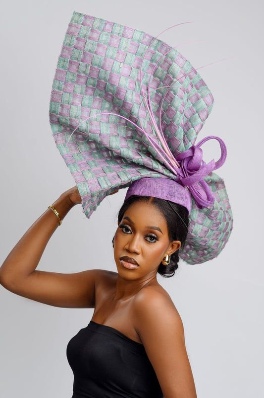 Lilac mist fascinator