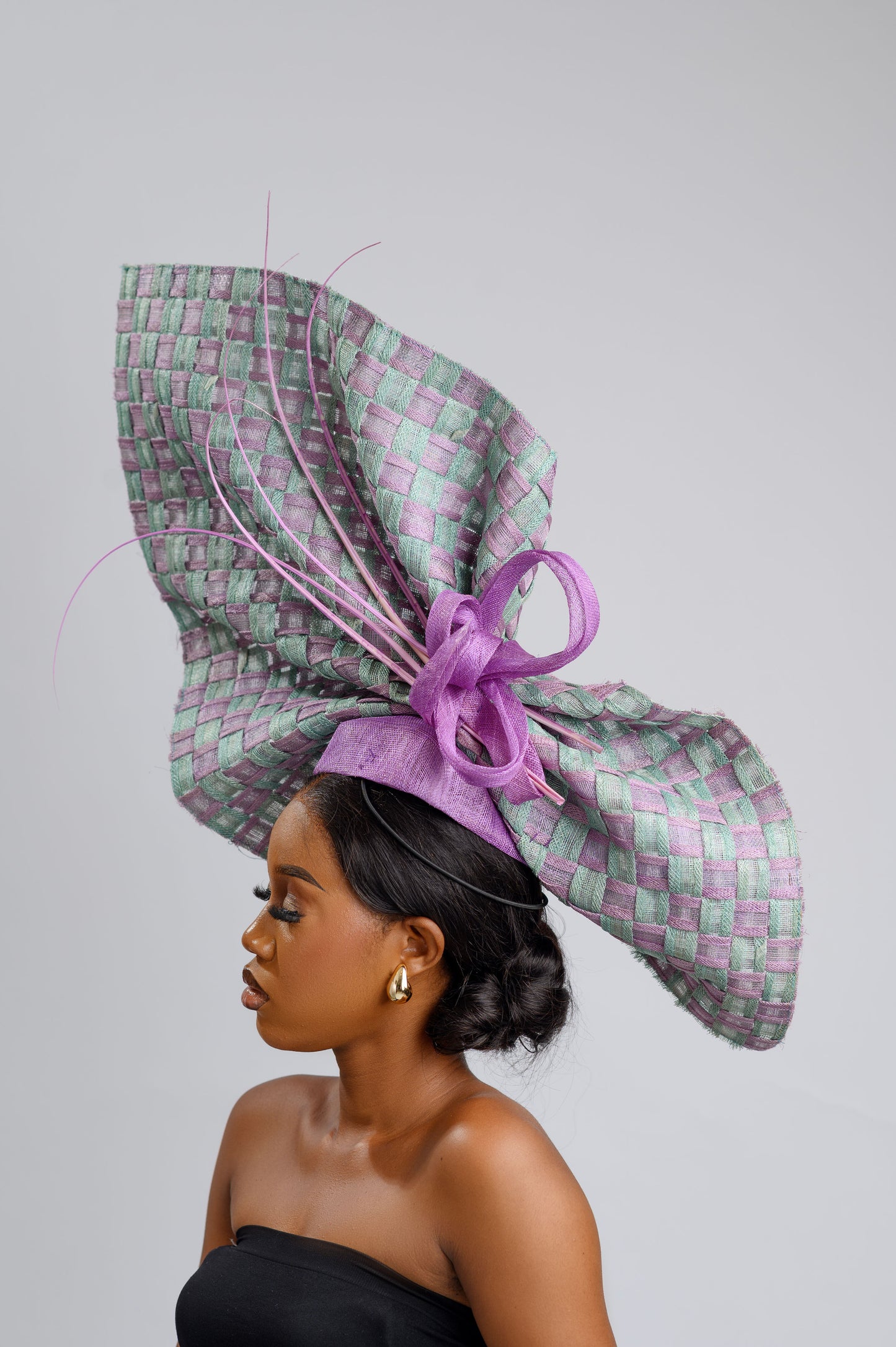 Lilac mist fascinator