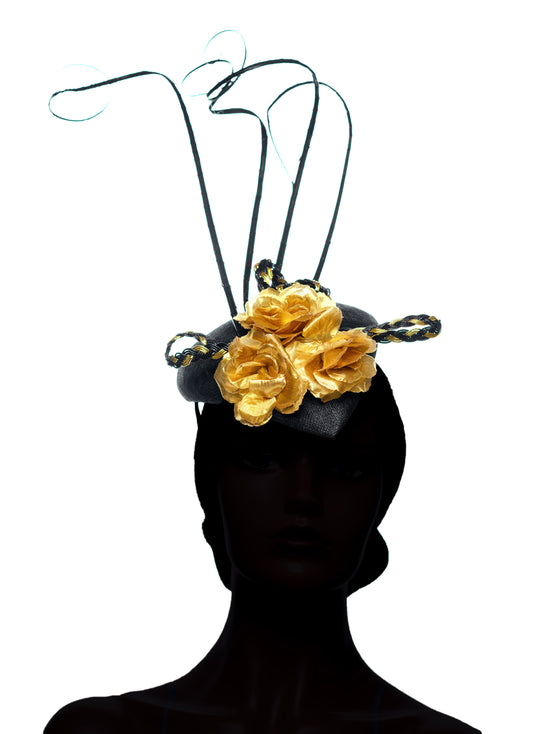 Sunlit Amber fascinator