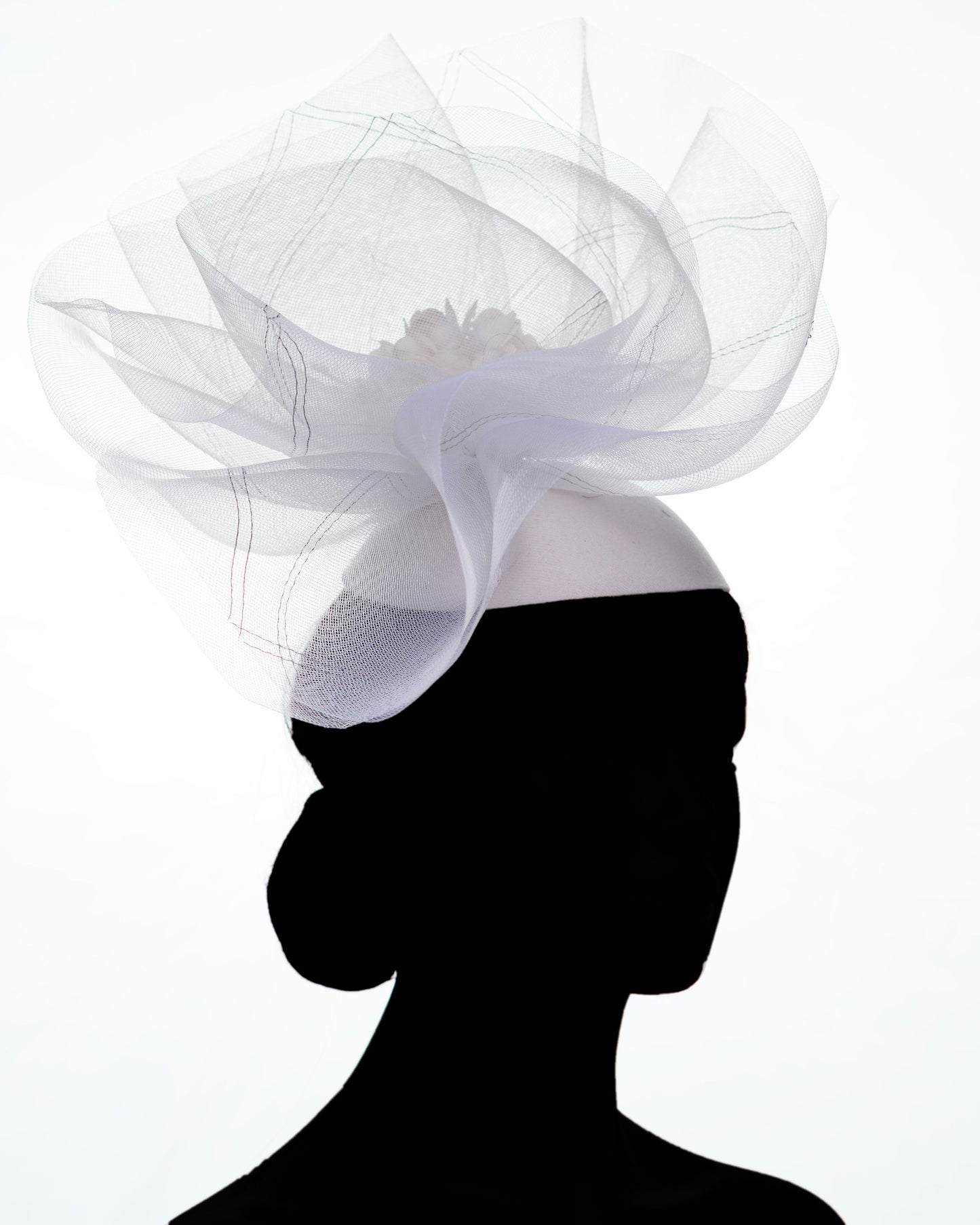 Silver luxe fascinator